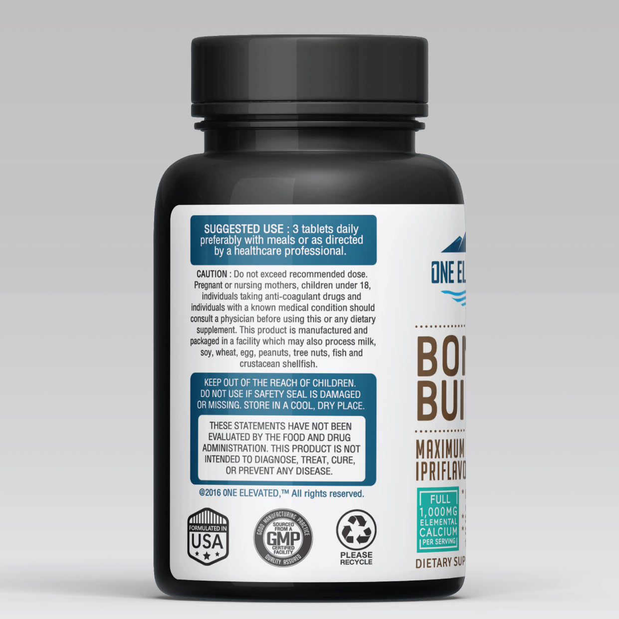 Comprehensive Bone Builder Calcium Supplement. Formulated with Highest Grade Calcium -Carbonate/ Hydroxyapatite/ Citrate, Magnesium, Zinc, D3. Works In Sync for Optimum Bone Health and Bone Strength.