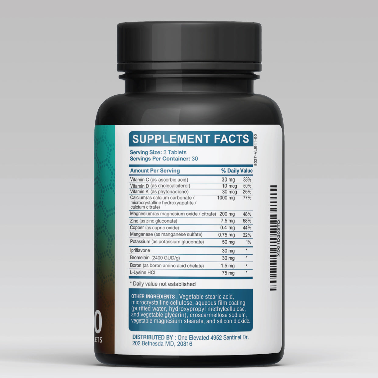 Comprehensive Bone Builder Calcium Supplement. Formulated with Highest Grade Calcium -Carbonate/ Hydroxyapatite/ Citrate, Magnesium, Zinc, D3. Works In Sync for Optimum Bone Health and Bone Strength.