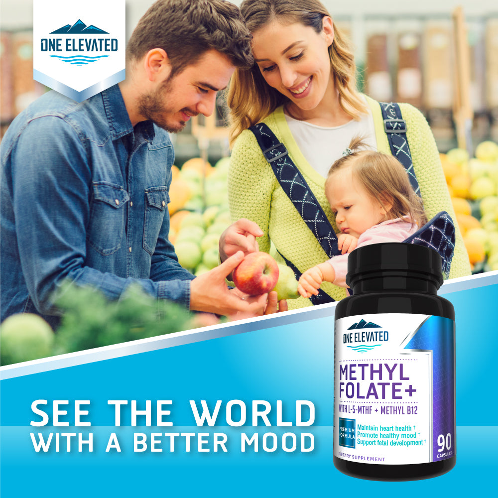 Double Strength & Most Bioactive Methyl Folate! Uniquely Formulated with Highest Pharmaceutical Grade Methylcobalamin (B12), Niacin, B1, B2 B6. Works Synergistically for Max Results-3 Month Supply